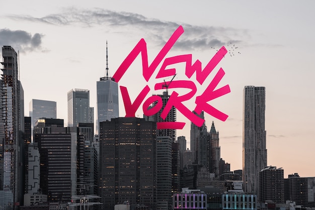 Collage creativo de nueva york