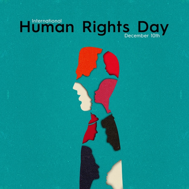 Foto gratuita collage del día internacional de los derechos humanos