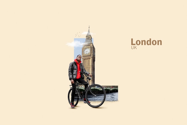 Foto gratuita collage de nombres de ciudades de londres