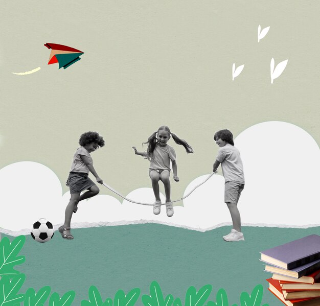 Collage sobre el concepto de infancia