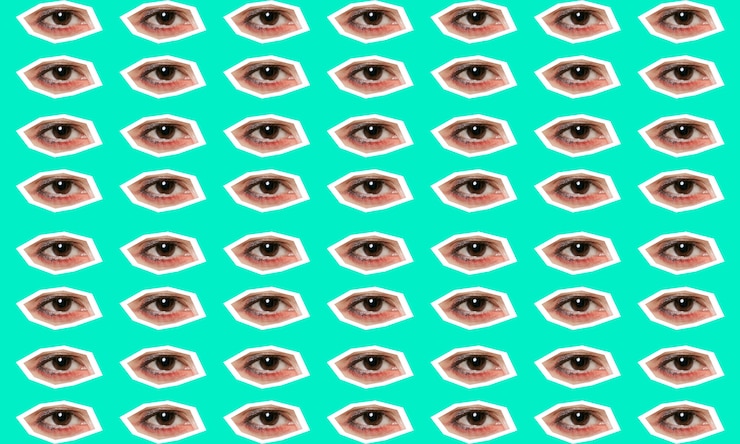 Foto gratuito collaje con la colección de ojos