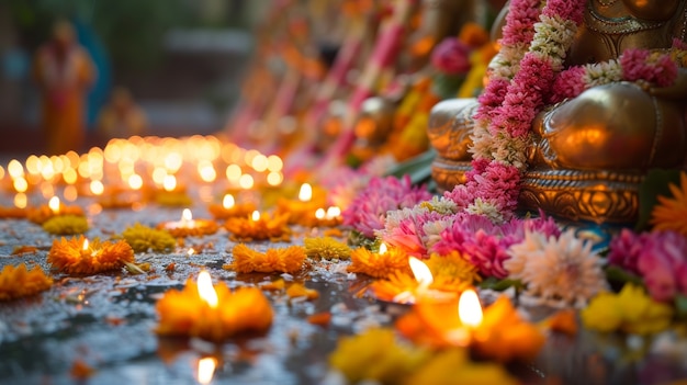 Foto gratuita los colores vívidos de la celebración del festival de navratri