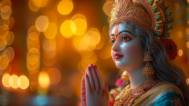 Foto gratuito los colores vívidos de la celebración del festival de navratri