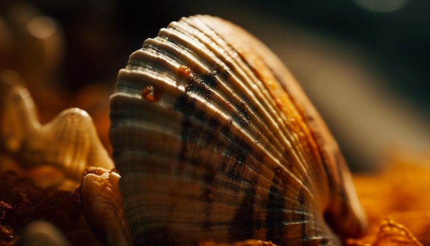 Foto gratuita la colorida colección de conchas marinas muestra la belleza de la naturaleza generada por ia