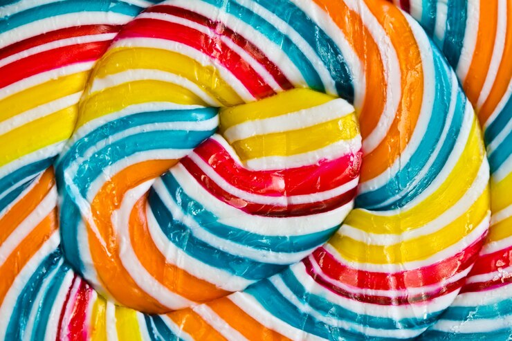 Foto gratuito colorido apetitoso lollipop.