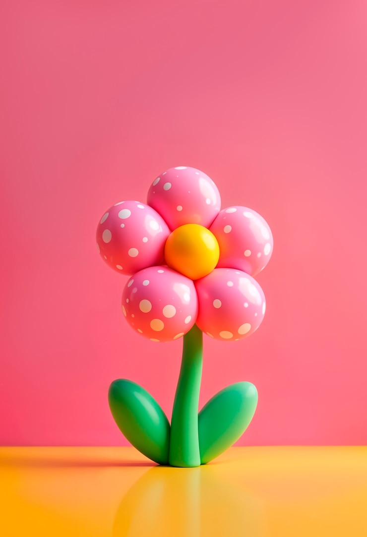 Foto gratuito colorido fondo de flores pastel inflables en 3d