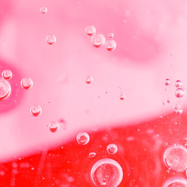 Colorido fondo rojo con burbujas
