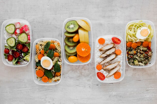 Comida nutritiva surtido de alimentos