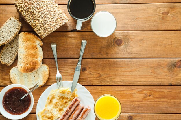 Comida de relleno saludable para el desayuno