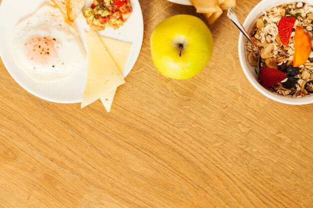 Comida sabrosa diferente de desayuno