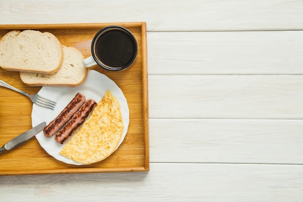 Comida sabrosa saludable para la comida de la mañana