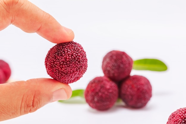 Comida yang delicioso drupe rojo