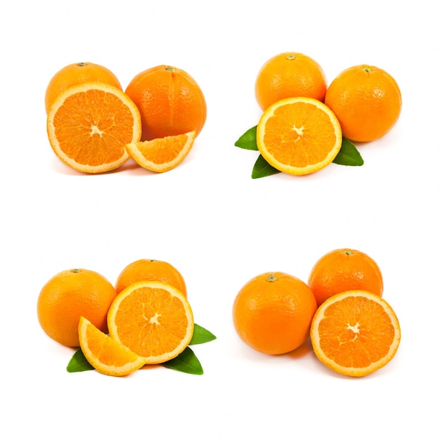 comiendo fondos objeto de naranja blanco