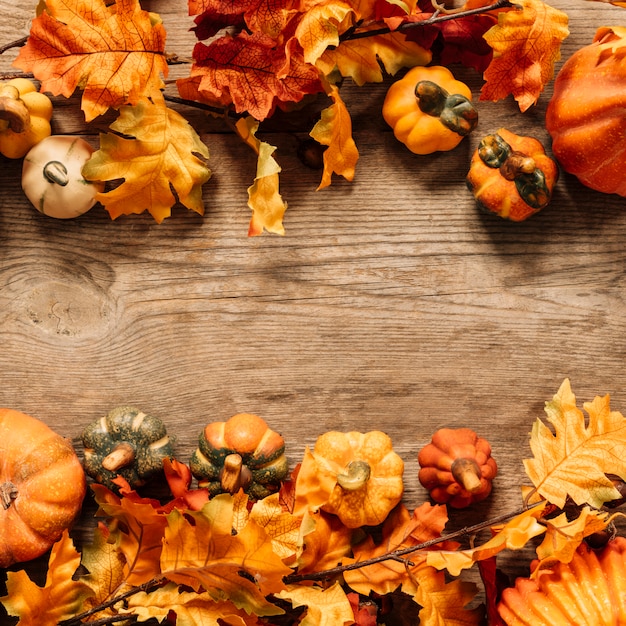Composición colorida de otoño