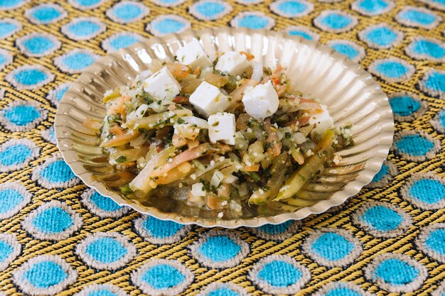 Composición de comida araba para ramadán