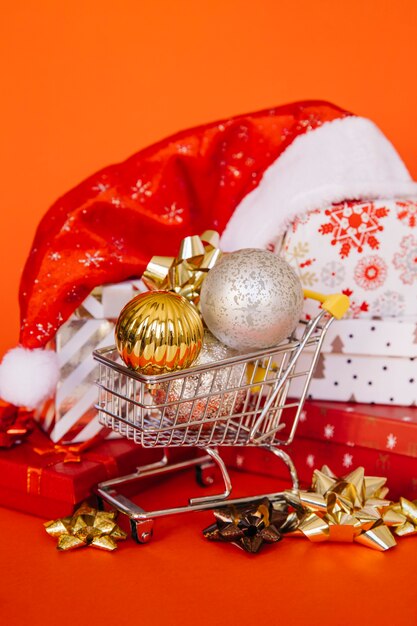 Composición de compras de navidad