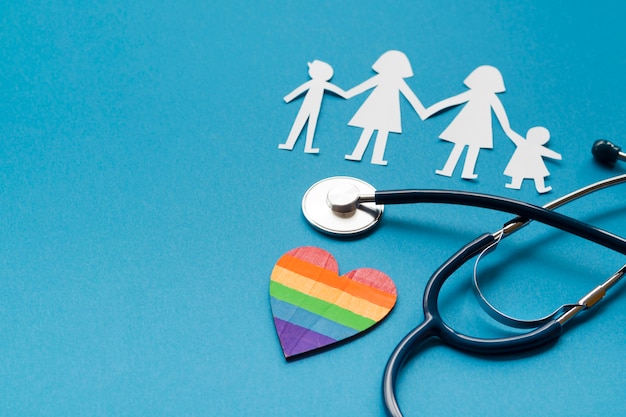 Composición creativa para el concepto de familia lgbt