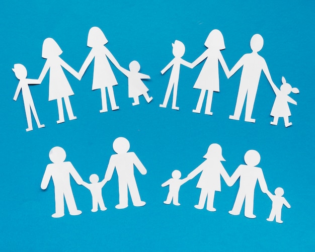 Composición creativa para el concepto de familia