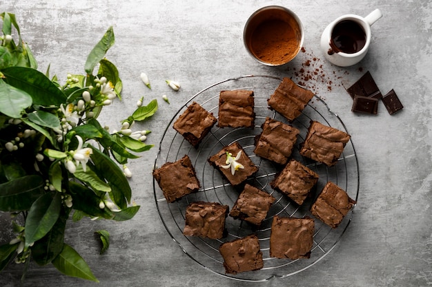 Composición de delicioso postre casero.