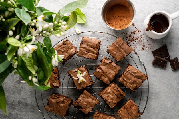 Composición de delicioso postre casero.