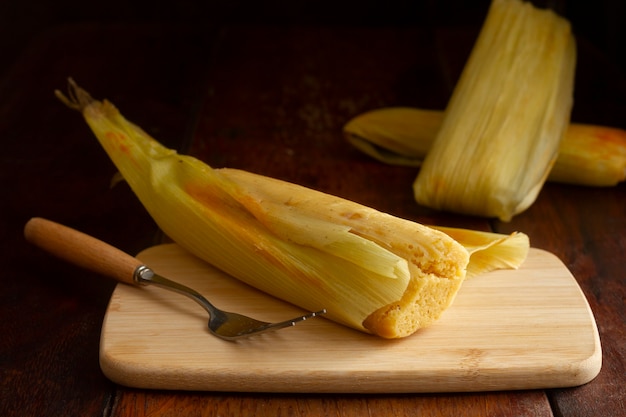 Composición de deliciosos tamales tradicionales