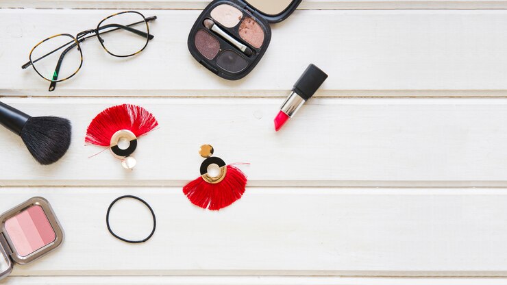Foto gratuito composición para el día de la madre con make up