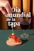 Foto gratuita composición del día mundial de las tapas