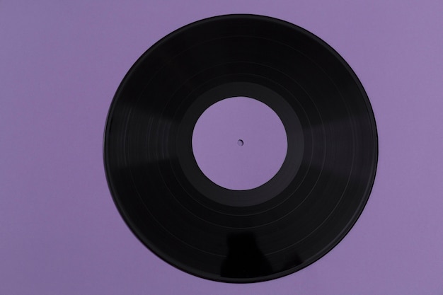 Composición de discos de vinilo de capa plana