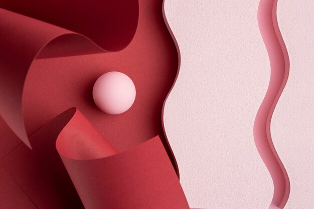 Composición de elementos de diseño abstracto renderizado 3D