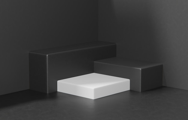 Composición de escena minimalista para presentación de producto.