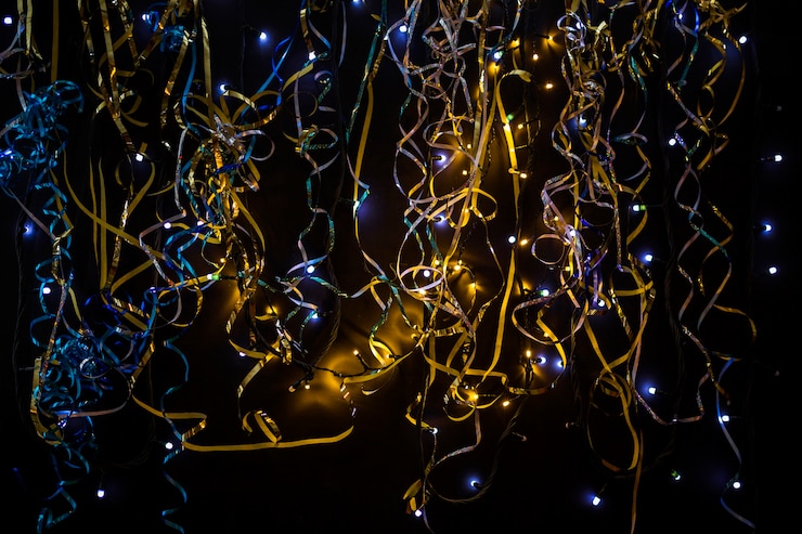 Foto gratuito composición de la fiesta con confeti de colores
