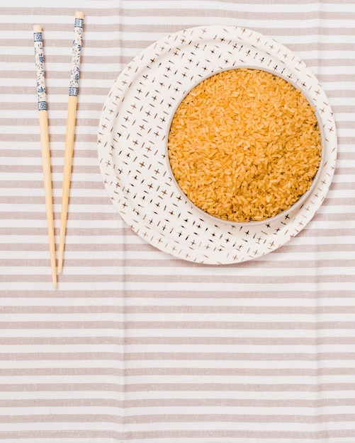 Foto gratuita composición flat lay de arroz