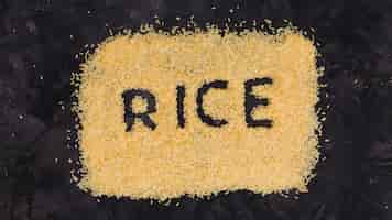 Foto gratuita composición flat lay de arroz
