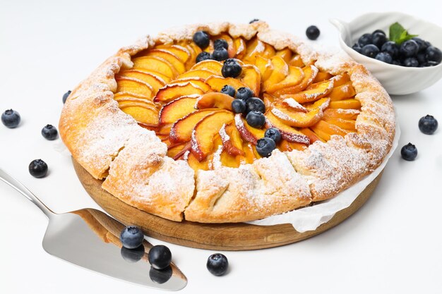 Composición de galette de frutas para un concepto de comida sabrosa