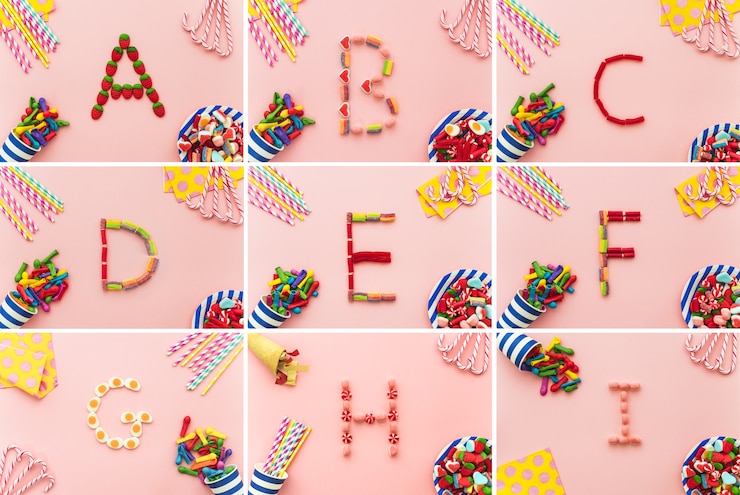 Foto gratuito composición de las letras cady