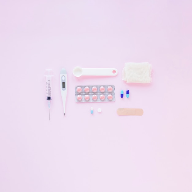 Composición médica flat lay