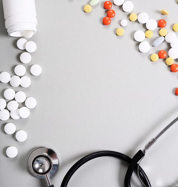 Composición médica con pastillas