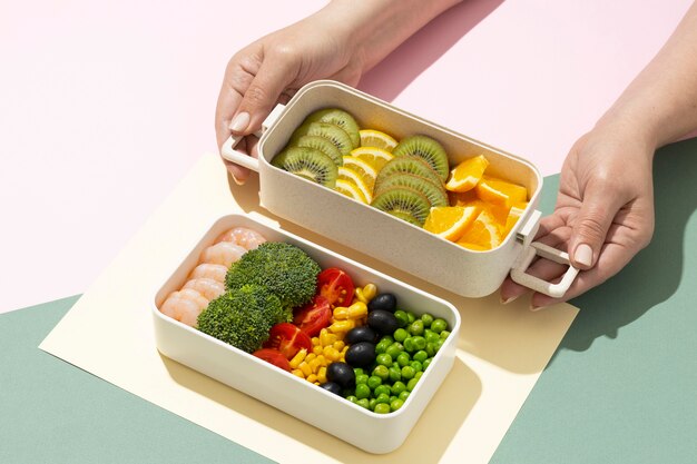 Composición mínima de la caja bento