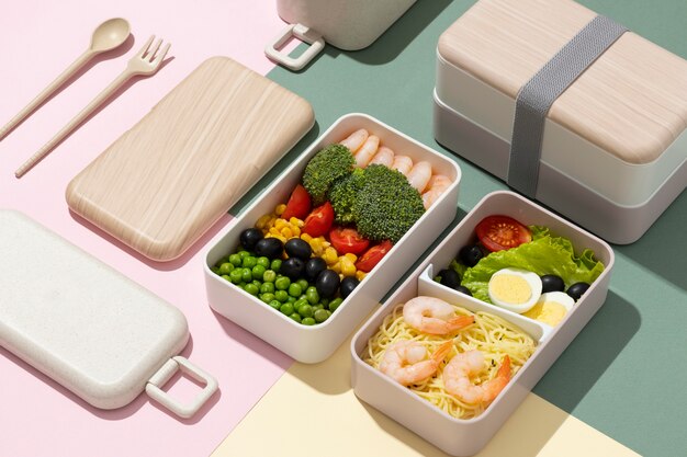 Composición mínima de la caja bento