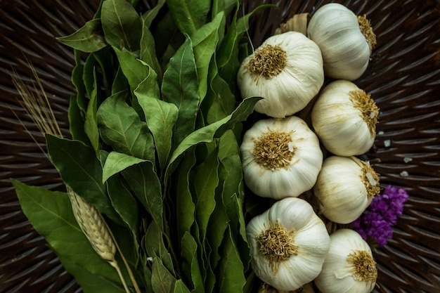 Composición moderna de ingredientes sanos