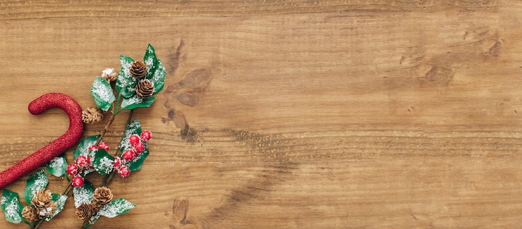 Foto gratuito composición de navidad con espacio de copia.