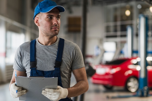 Composición de negocio de reparación de coches