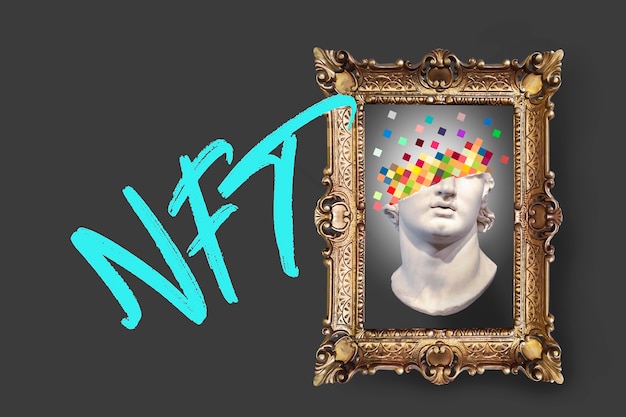 Composición de Nft con obras de arte populares