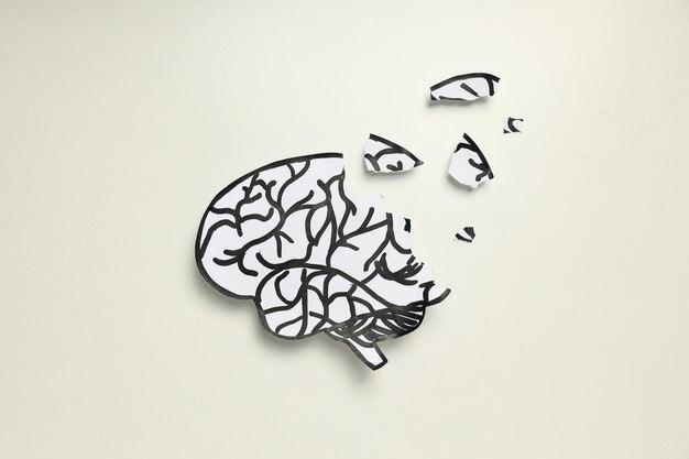 Composición de TDAH de demencia y enfermedad de parkinson para el tema de la enfermedad de la cabeza