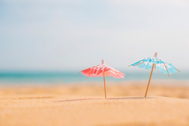 Composición de verano en la playa