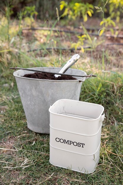 Compost concepto de naturaleza muerta