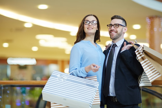 De compras en el centro comercial