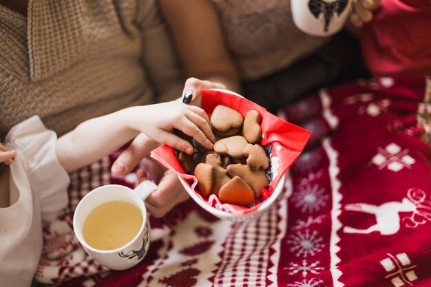 Concept de navidad con galletas