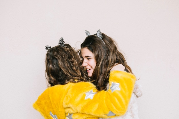 Foto gratuita concepto de amistad de dos chicas