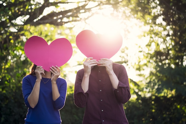 Concepto de amor, romance y concepto de San Valentín.